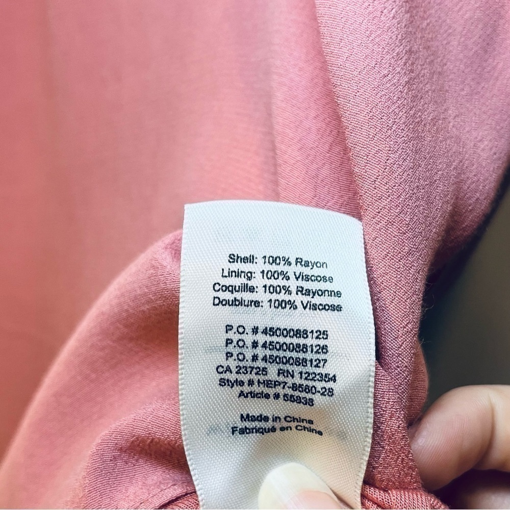 Aritzia Wilfred Free Vivienne Pink V Neck Mini Camisole Minimalist Slip Dress - Picture 9 of 9
